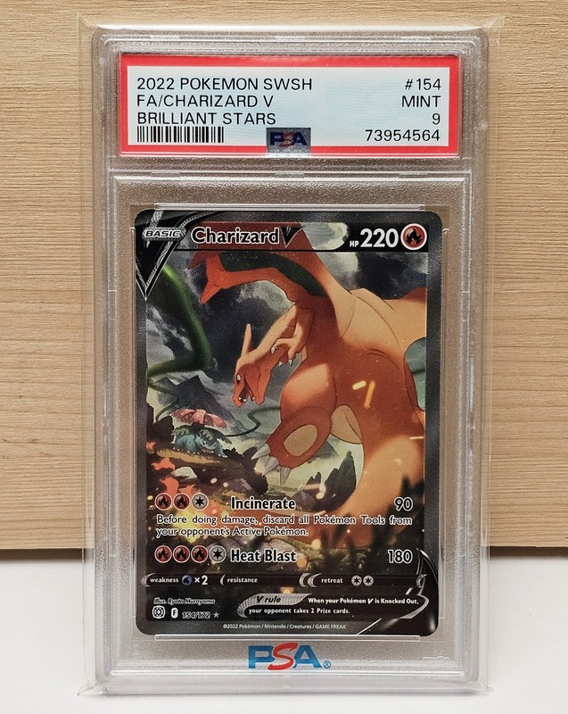 Pokemon Charizard V Brilliant Stars SWSH #154/172 PSA 9 Mint 2023