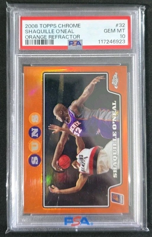 2008-09 Topps Chrome SHAQUILLE O'NEAL #32 Orange Refractor /499 Low Pop PSA 10