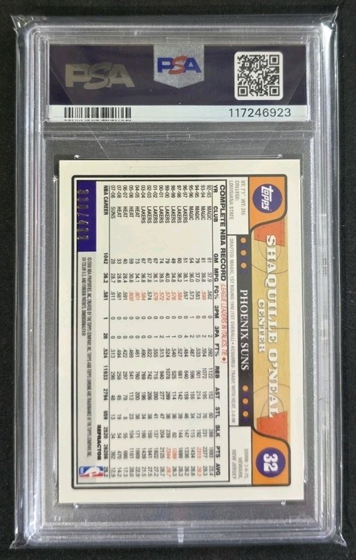 2008-09 Topps Chrome SHAQUILLE O'NEAL #32 Orange Refractor /499 Low Pop PSA 10 view 2