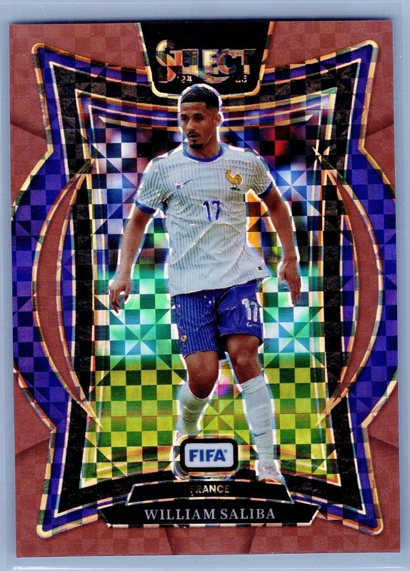 2024-25 Panini Select FIFA #72 William Saliba Bronze Checker #/75