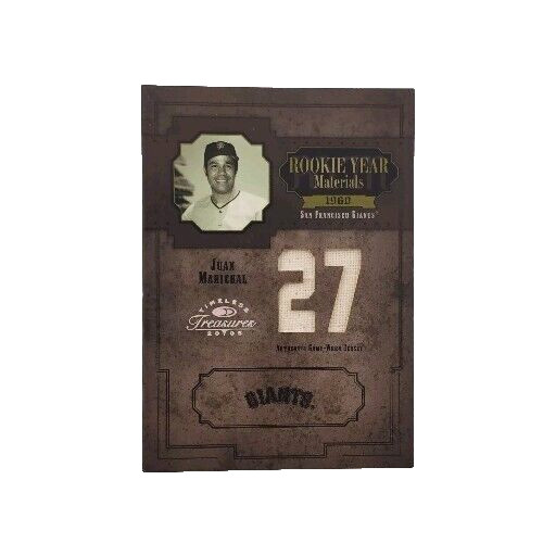 2005 Donruss Timeless Treasures Juan Marichal #RYM-6 Game Used Jersey /27 HOF view 2