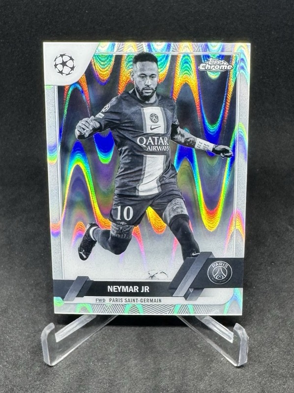 2022-23 Topps Chrome UEFA Club Competitions Neymar Jr Raywave Refractor
