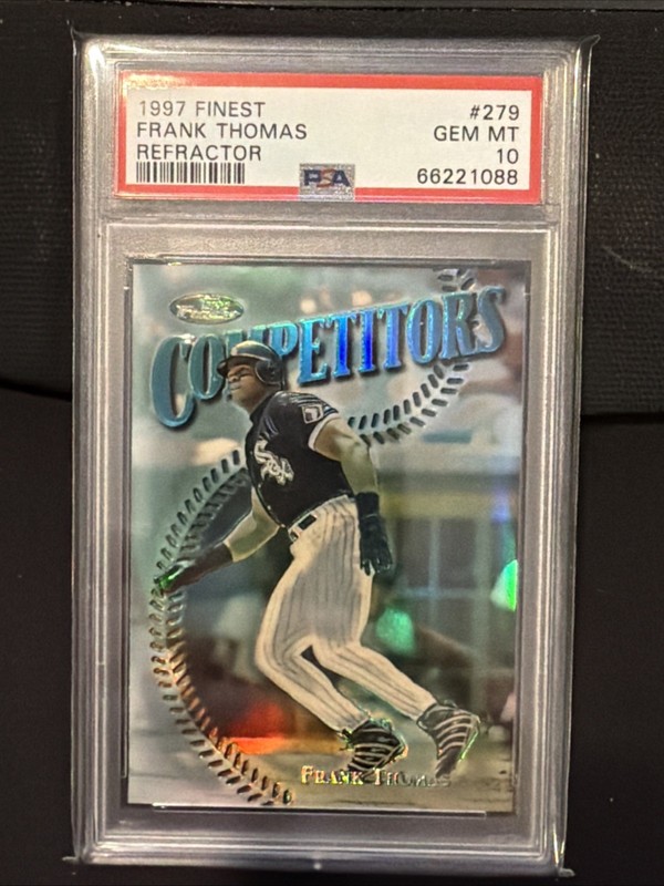 1997 Topps Finest Frank Thomas Refractor #279 White Sox Psa 10
