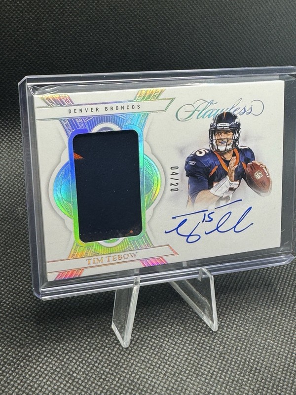 2025 Flawless TIM TEBOW Flawless Patch Auto /20 - Denver Broncos view 2