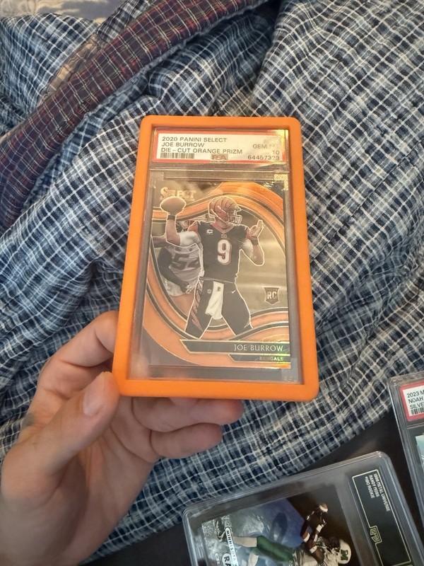 Panini Select 2020 Joe Burrow #244 Die-Cut Orange Prizm PSA Graded RC