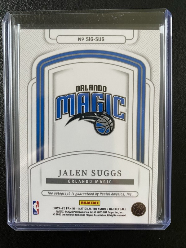 2024-25 National Treasures Jalen Suggs Auto /75 #SIG-SUG (AU) view 2