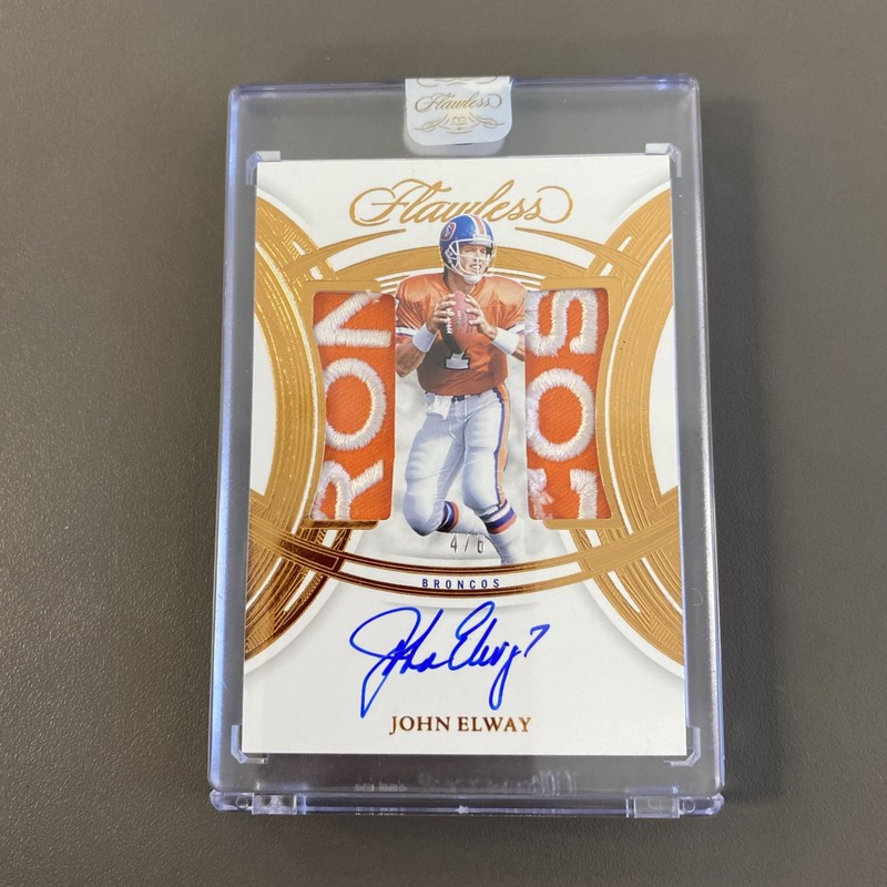 2025 Flawless John Elway Bronze Dual Patch Auto 4/6 Sealed