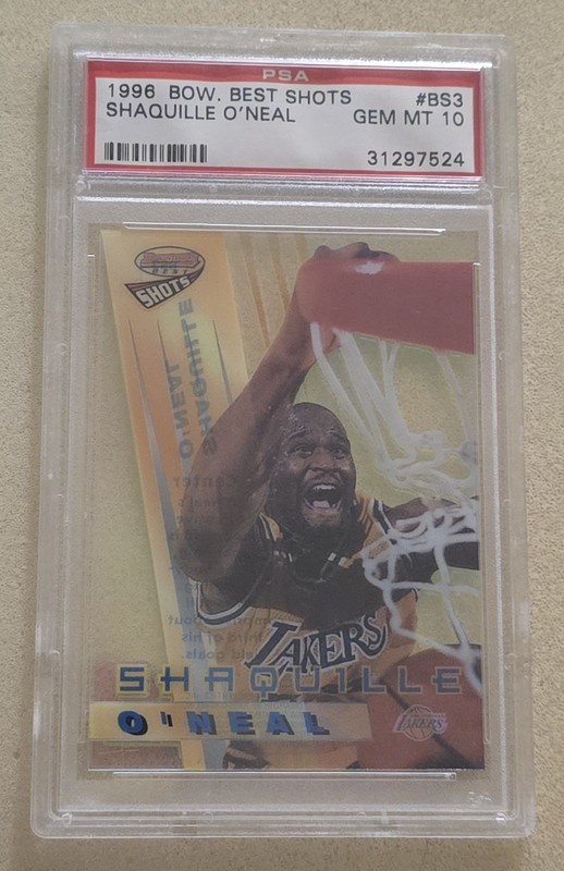 1996-97 Bowman's Best Shots SHAQUILLE O'NEAL #BS3 PSA 10 Gem Mint LA Lakers 