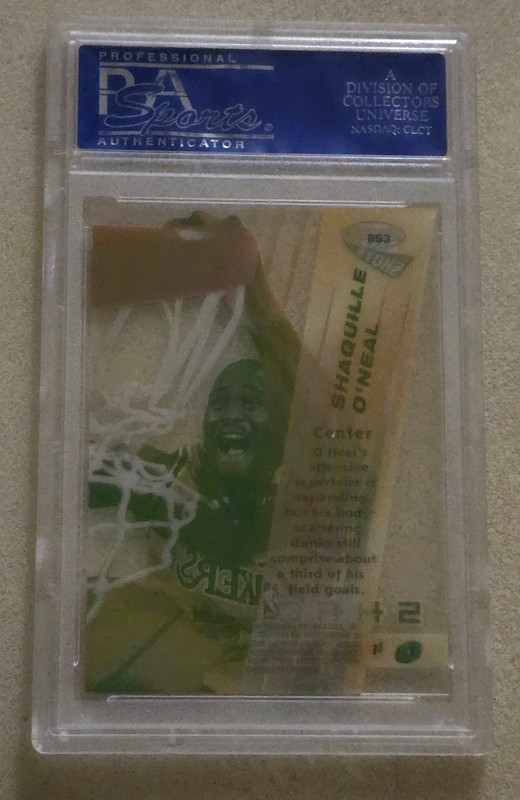 1996-97 Bowman's Best Shots SHAQUILLE O'NEAL #BS3 PSA 10 Gem Mint LA Lakers  view 2