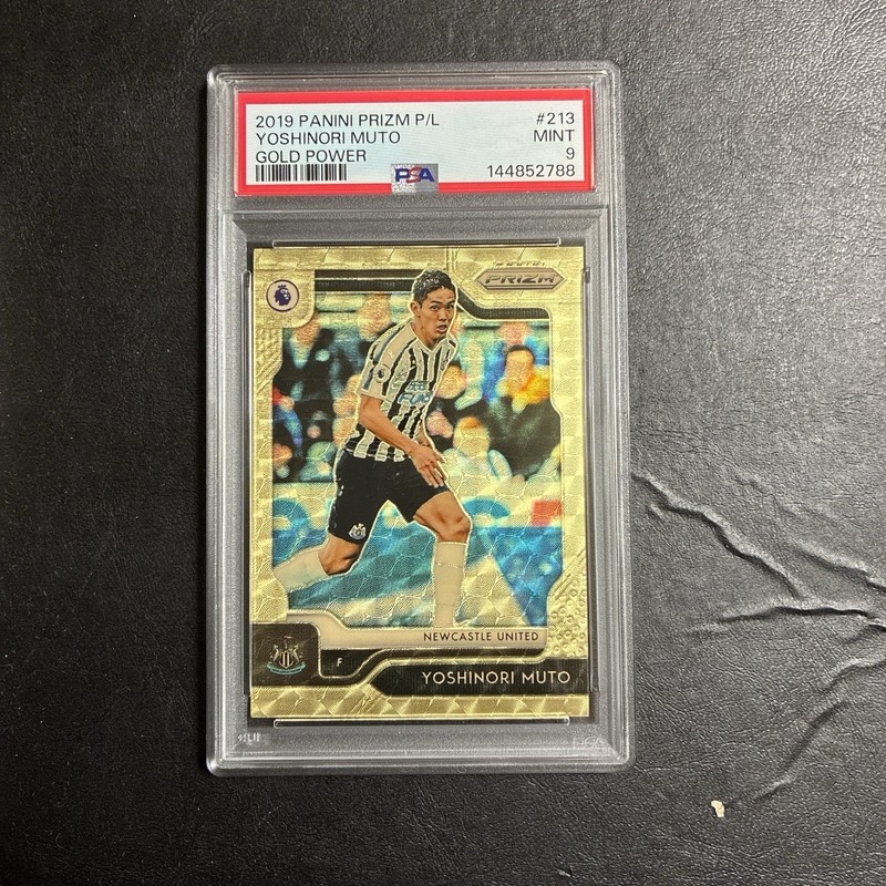 Yoshinori Muto 2019 PANINI PRIZM PREMIER LEAGUE EPL Gold Power /5 PSA9 Newcastle