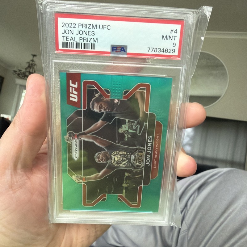 Jon Jones /49 Teal PSA 9 2022 Panini Prizm UFC
