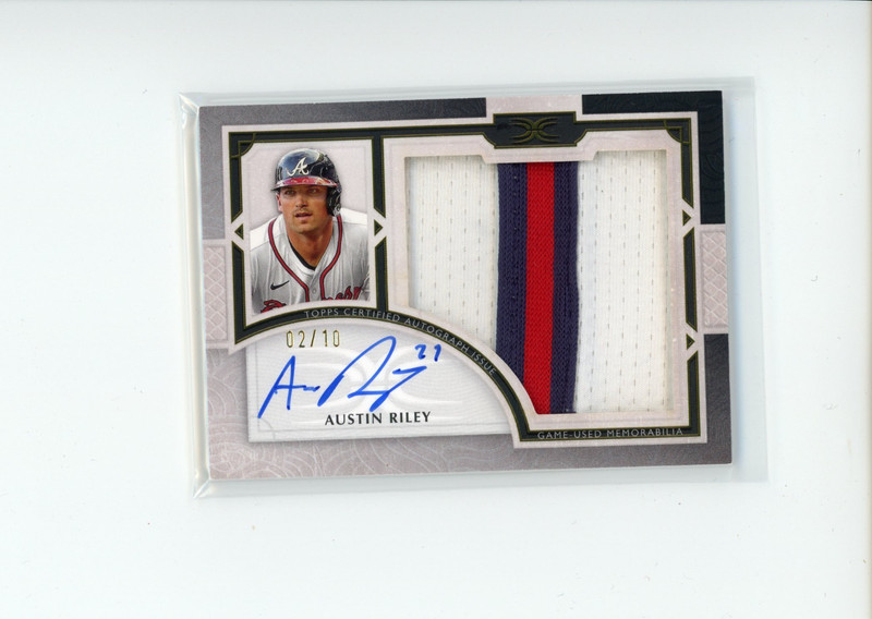 2025 Topps Definitive Austin Riley #ARC-AR Game Used Memorabilia Relic Auto 2/10