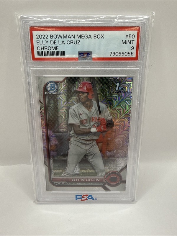 2022 1st Bowman Chrome Elly De La Cruz Mega Mojo Refractor Rookie #BCP-50 PSA 9