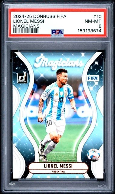 LIONEL MESSI 2024-25 Panini Donruss FIFA Magicians #10 PSA 8 NM-MT