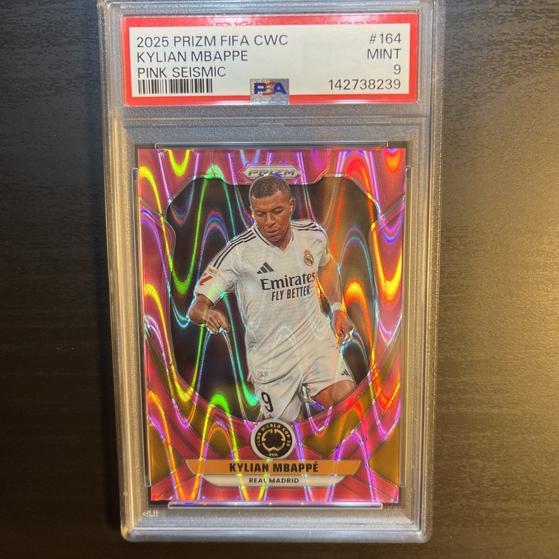 2025 Panini FIFA Club World Cup Pink Seismic Prizm Kylian Mbappe #284 /299