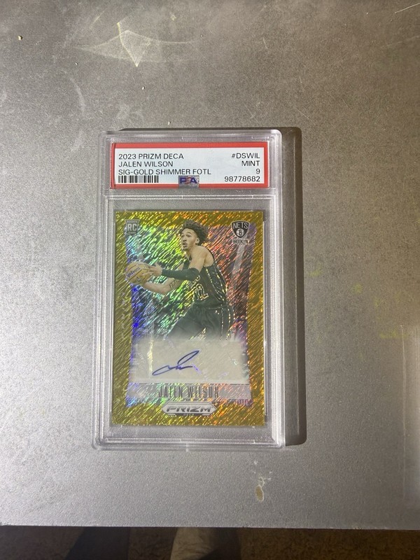 Jalen Wilson Rookie Auto Gold Shimmer Psa 9 From FOTL PRIZM DECA