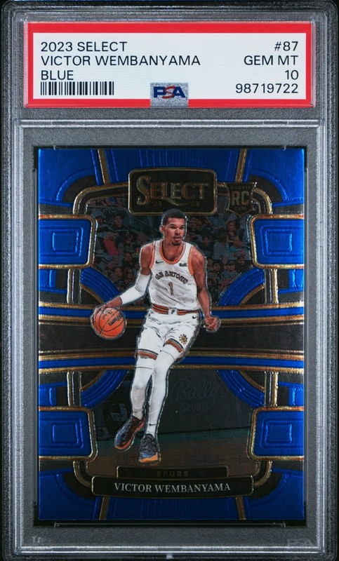 2023 Panini Select Victor Wembanyama Blue #87 PSA 10