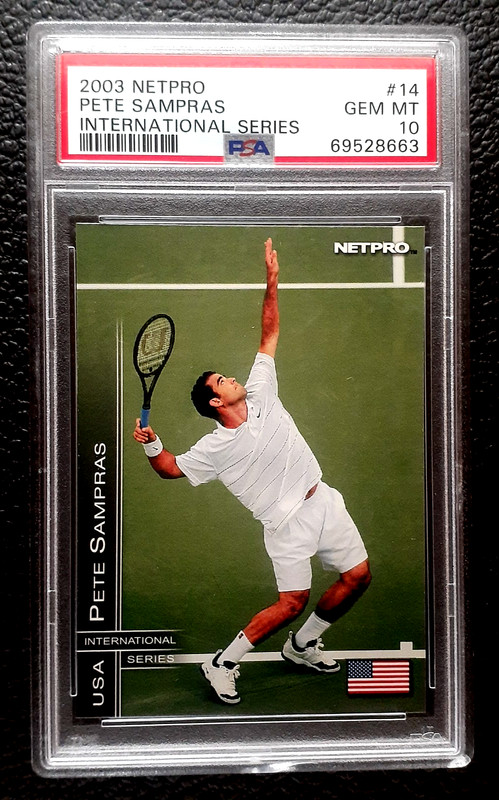 PETE SAMPRAS 2003 NETPRO INTERNATIONAL SERIES TENNIS #14 PSA 10       89864