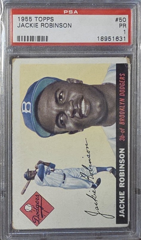 1955 Topps Jackie Robinson #50 PSA 1 Brooklyn Dodgers
