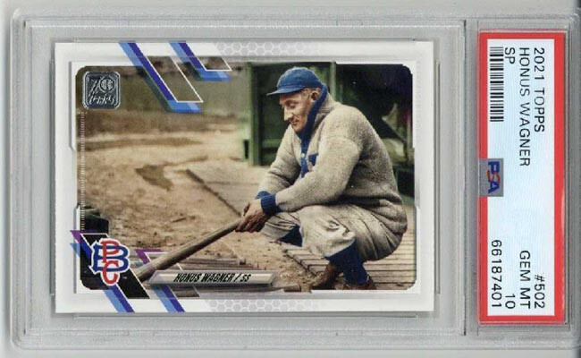 2021 TOPPS #502 HONUS WAGNER CARD PITTSBURGH PIRATES PSA 10 SP LOW POP VERY RARE