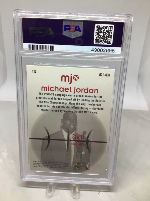 1998 Upper Deck MJX #112 Michael Jordan PSA 9 (9 in all grades) SP FOIL view 2
