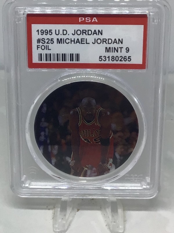1995 UD Jordan Milkcaps FOIL #S25 Michael Jordan PSA 9 (Top Pop 3 in all grades)