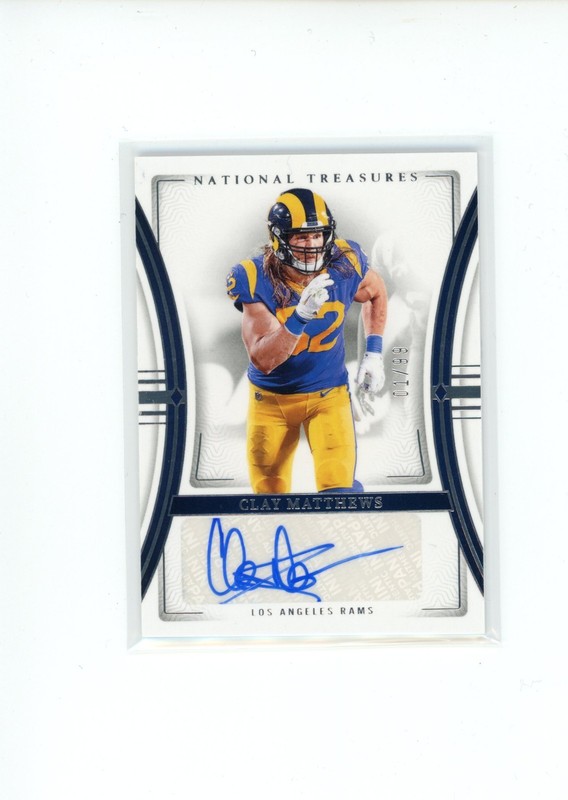 2023 Panini National Treasures Clay Matthews #SIG-CMS Signatures Autograph Auto view 1