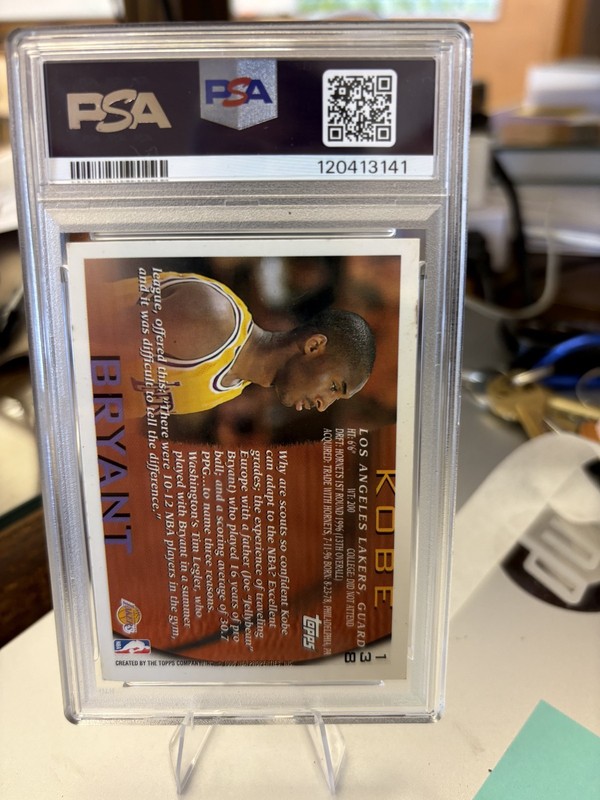 1996-97 Topps - Kobe Bryant #138 (RC) PSA 4 view 2
