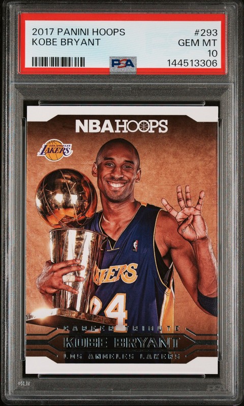 2017 Panini Hoops #293 Kobe Bryant PSA 10 CAREER TRIBUTE