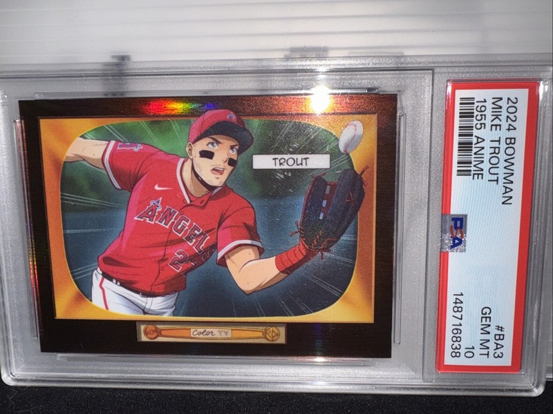 2024 Bowman 1955 Anime Mike Trout PSA 10 Los Angeles Angels #BA3