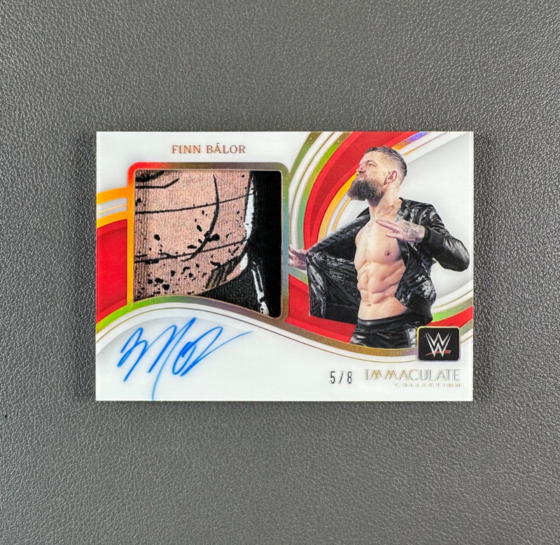 2023 Panini Immaculate WWE Finn Balor 5/8 Premium Memorabilia Auto Patch #PM-FBL