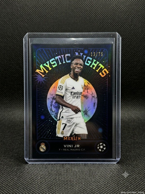 2024 Topps Merlin Vini Jr. Mystic Nights /75 Real Madrid #MN-4 CASE HIT SP view 1