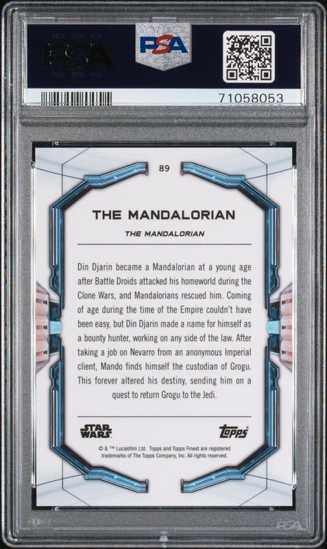 2022 Star Wars Finest The Mandalorian Red Refractor #1/5 Alpha PSA 10 POP 1 view 2