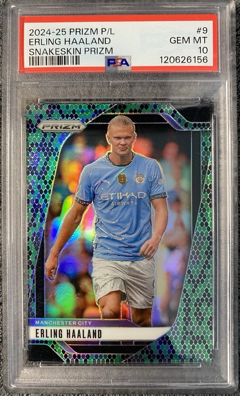 2024-25 Panini Prizm Premier League Erling Haaland #9 Snake Skin Prizm