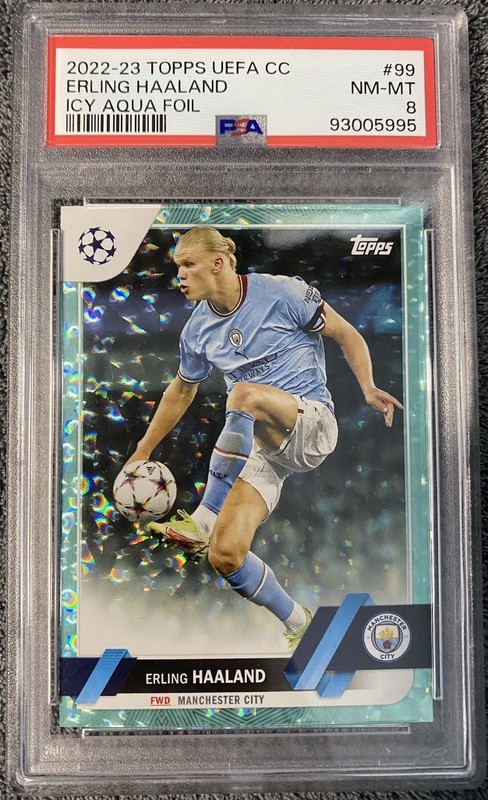 2022-23 Topps UEFA Club Competitions - Erling Haaland #99 Aqua Icy Foil /399