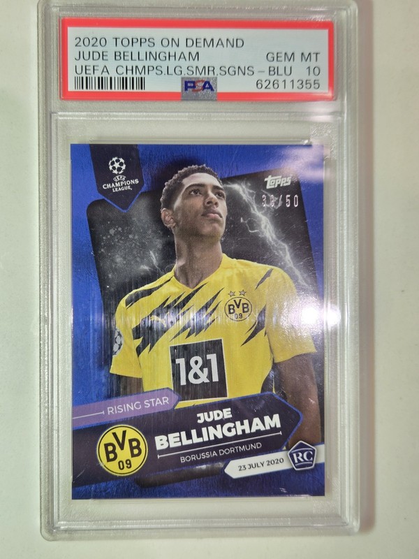 2020-21 Topps On Demand UEFA Summer Signings - Jude Bellingham Rookie /50 PSA 10