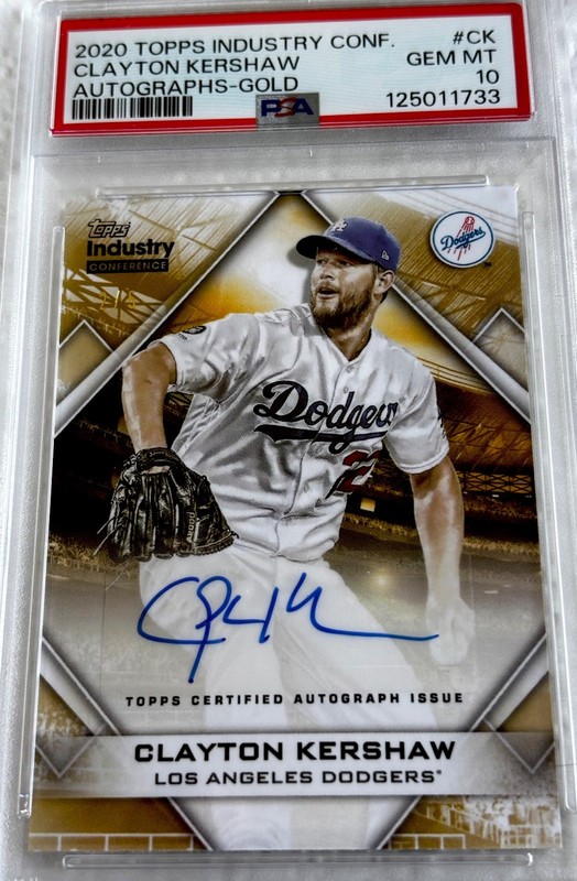 2020 Topps Industry Conf. Clayton Kershaw Autographs - GOLD  PSA 10