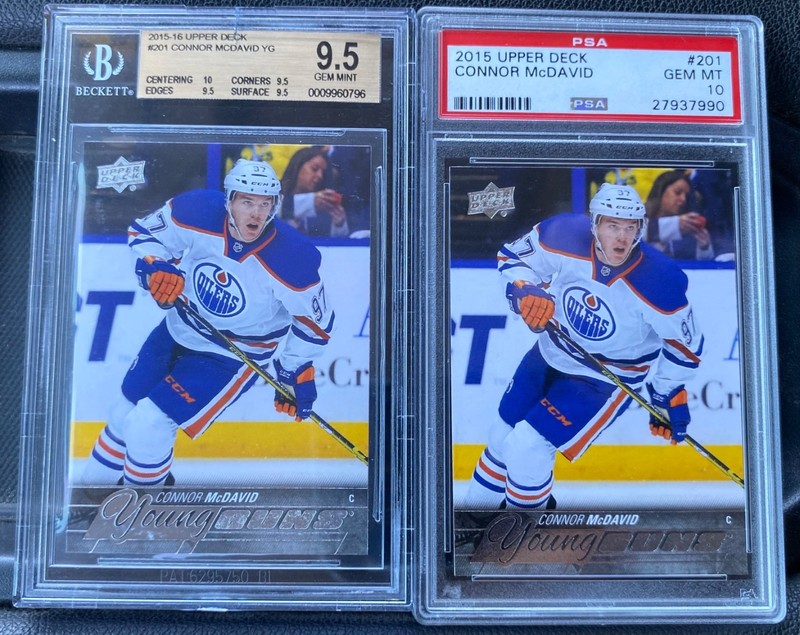 2015-16 CONNOR MCDAVID Young Guns PSA 10 + BGS 9.5 True Gem + Rookie Card Lot !!