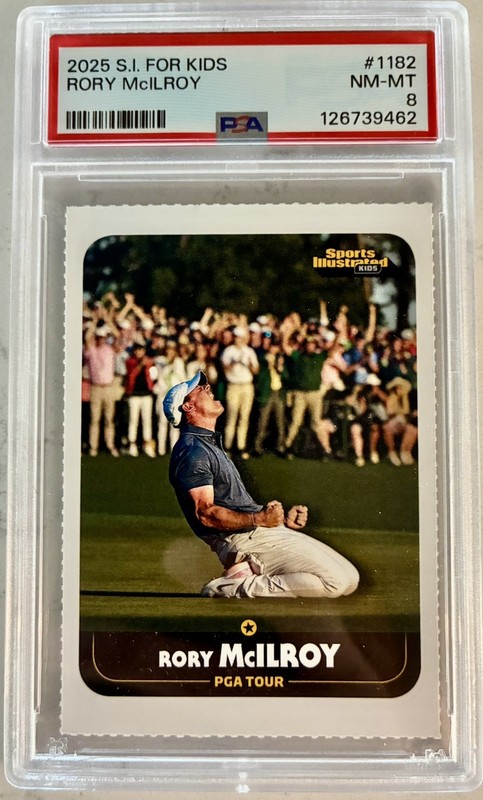 RORY McILROY 2025 SI for Kids Sports Illustrated PSA 8 NM-MT #1182 POP 16!