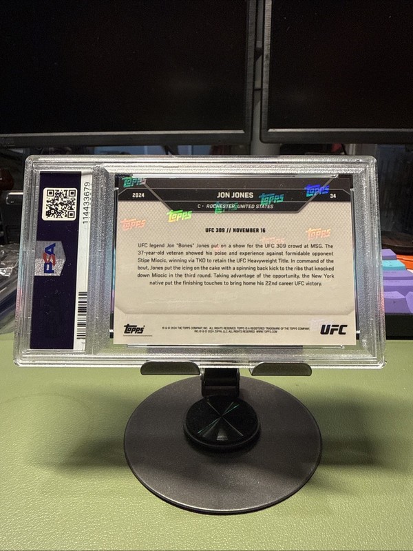 2024 TOPPS NOW UFC #34 JON JONES PSA 10 view 2