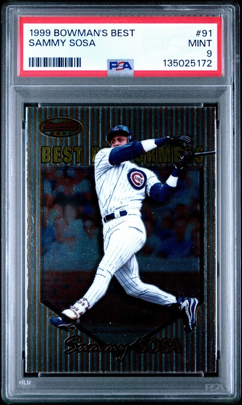 1999 Bowman's Best Sammy Sosa #91 PSA 9