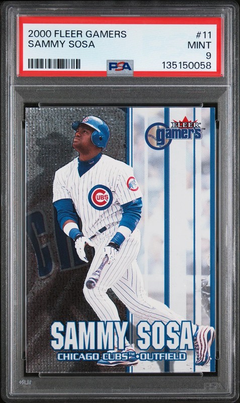 2000 Fleer Gamers Sammy Sosa #11 PSA 9
