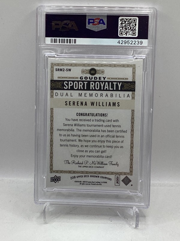 2018 Goodwin Sport Royalty Dual Mem. Premium 17/25 Serena Williams PSA 8 view 2