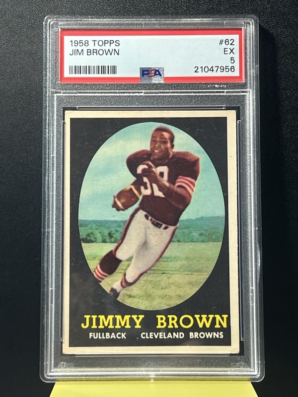 1958 Topps Jim Brown #62 RC PSA 5 EX Cleveland Browns HOF Vintage NFL
