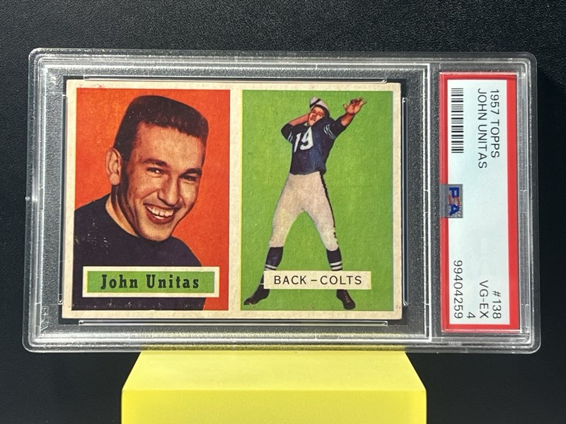 1957 Topps John Unitas #138 PSA 4 VG-EX Baltimore Colts HOF Vintage