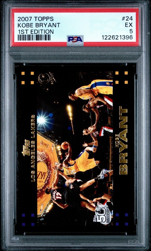 2007-08 Topps Kobe Bryant 1st Edition /119 PSA 5 #24 Mamba