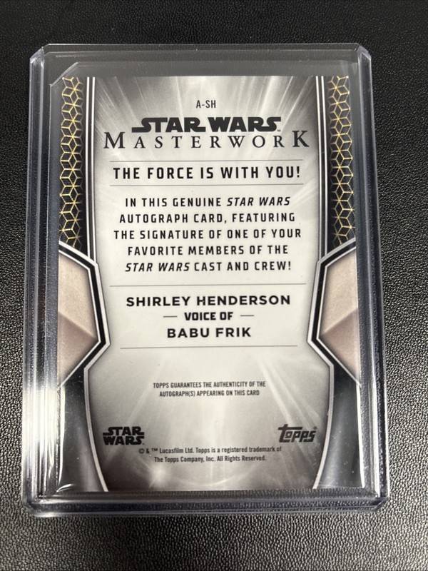 2025 Topps Star Wars Masterwork - SHIRLEY HENDERSON as BABU FRIK Auto 1st Debut view 2