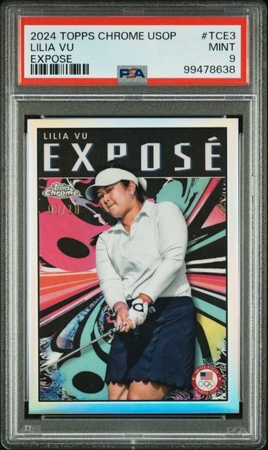 LILIA VU 2024 Topps Chrome US Olympics EXPOSE #03/10 Case Hit PSA 9 Mint