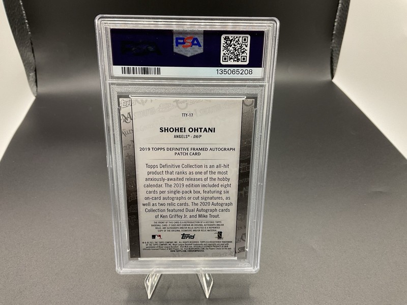 2021 Topps - Through the Years Shohei Ohtani #TTY-17 PSA 8 * FACSIMILE AUTO *  view 2