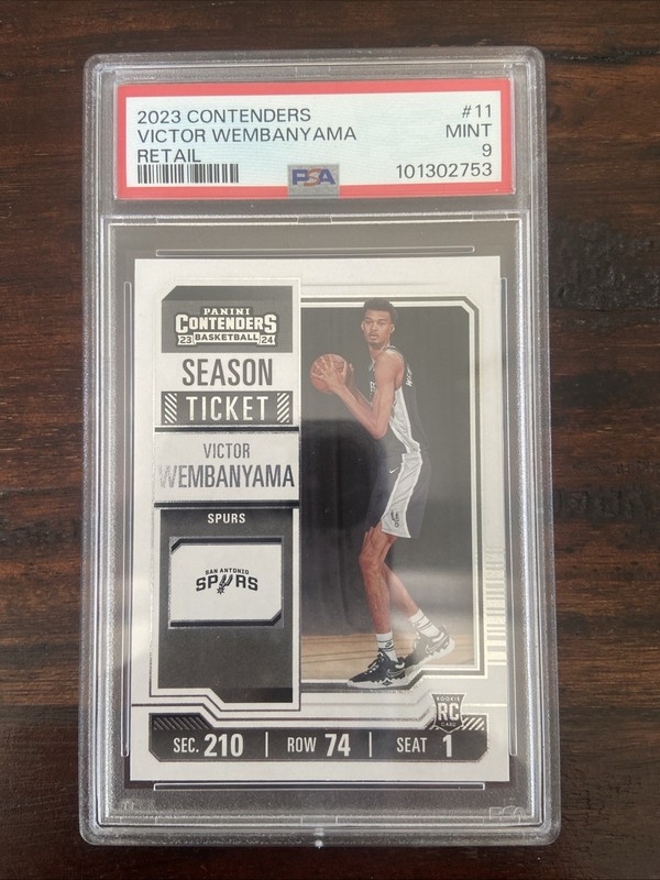 2023-24 Panini Contenders Retail #11 Victor Wembanyama #11 (RC) PSA 9 MINT!